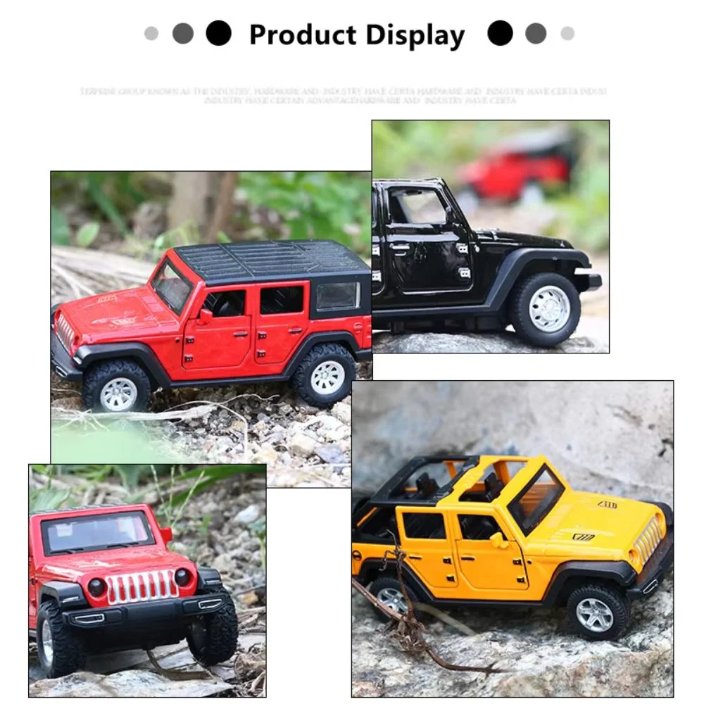 Diecast Metal 1:36 Scale Jeep Wrangler Model Car - Image 3