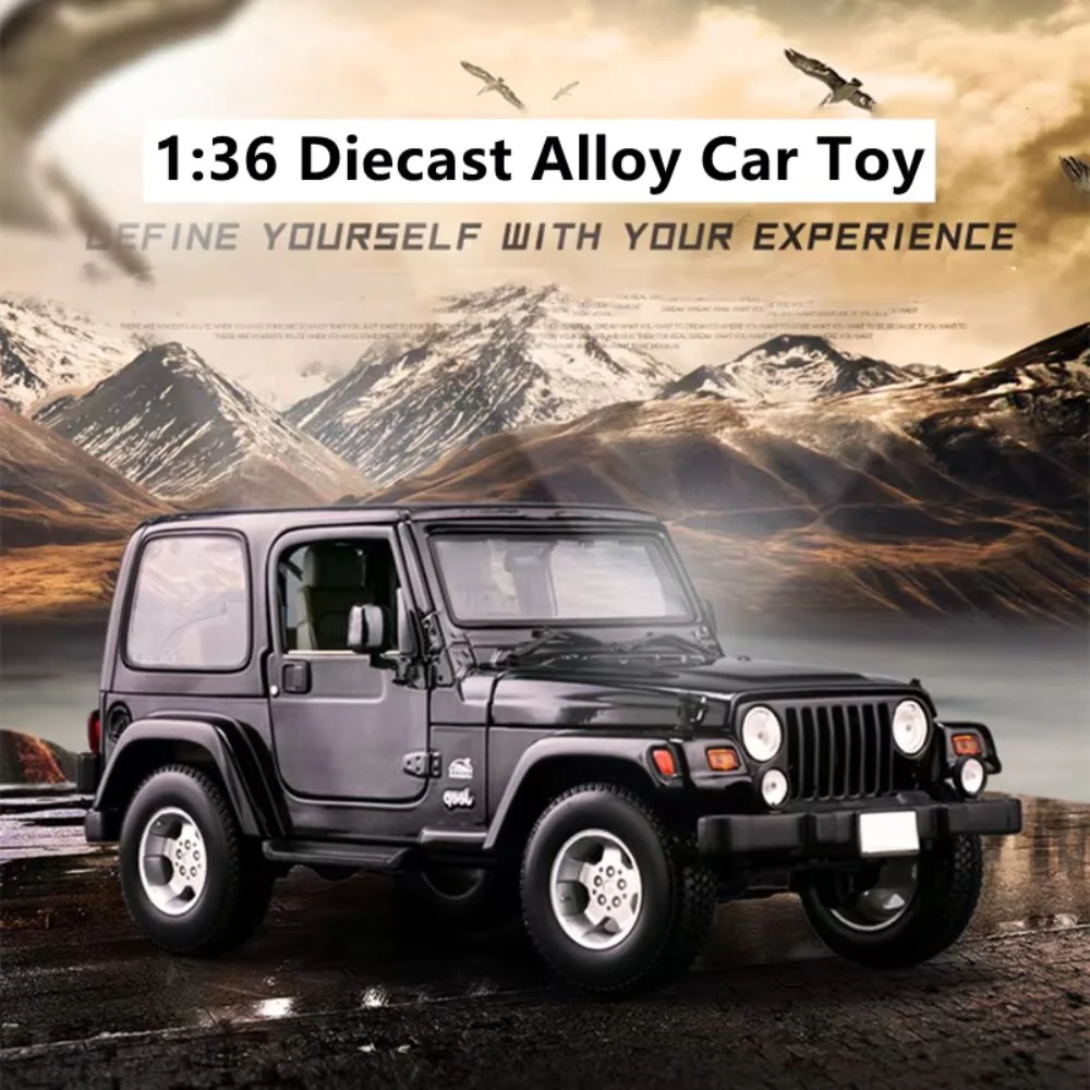 Diecast Metal 1:36 Scale Jeep Wrangler Model Car - Image 4