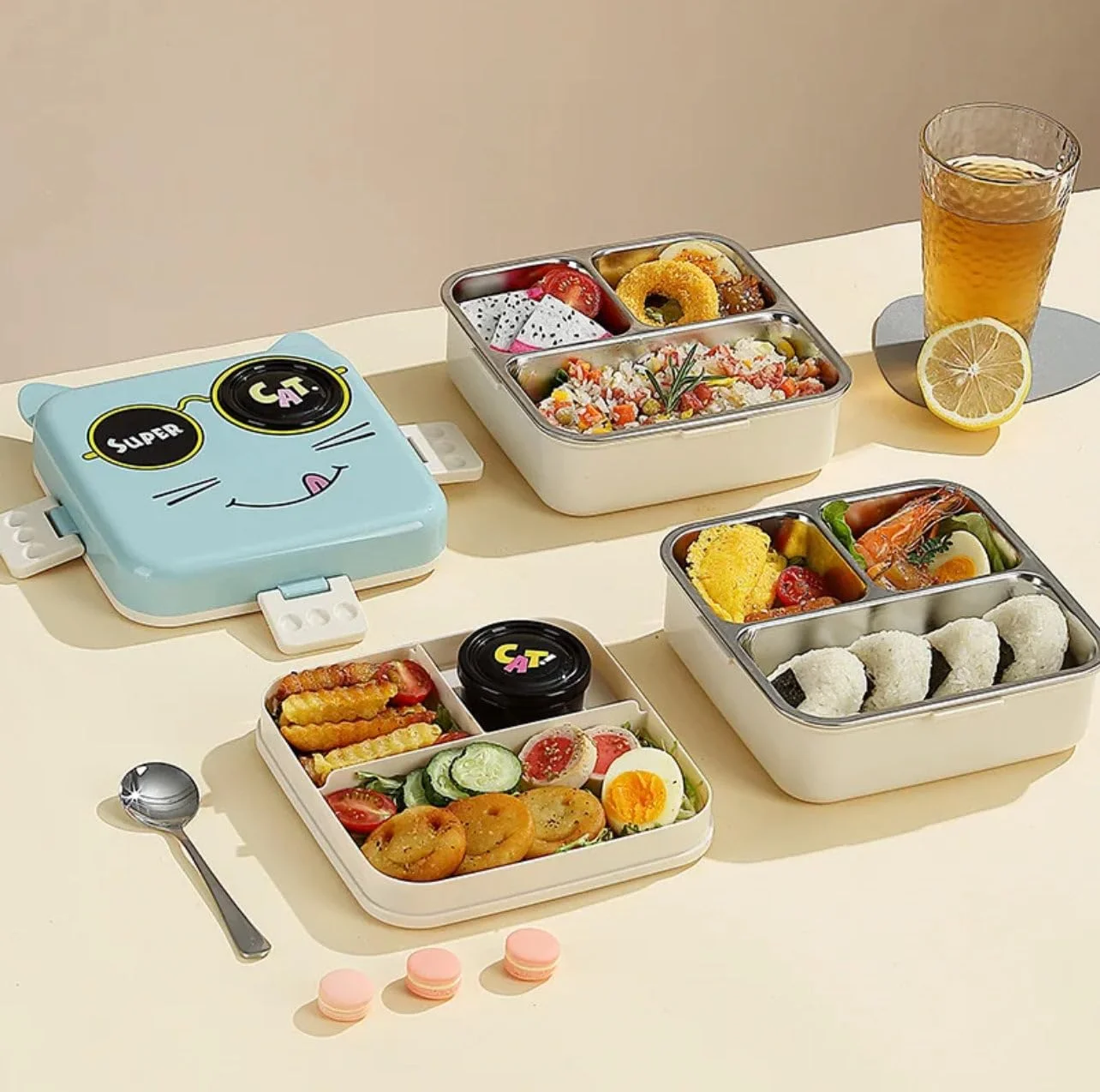 Kiki Kool Double Decker Stainless Steel Lunch Box - Image 3