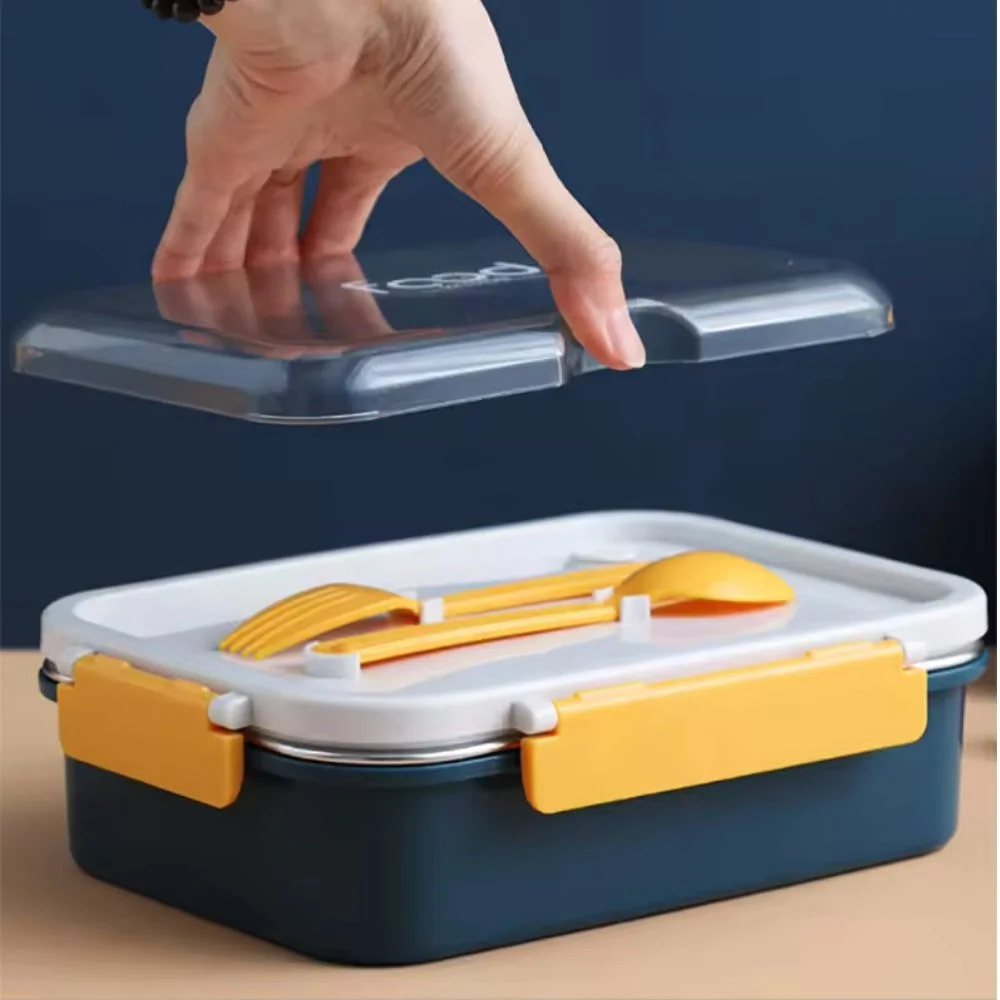 Royal Curry Lunch Box | Stainless Steel, Leak-Proof, Cutlery Storage - Image 2