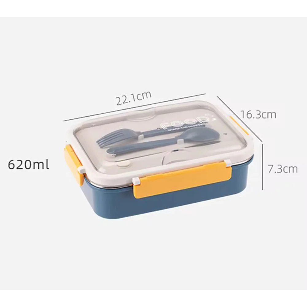 Royal Curry Lunch Box | Stainless Steel, Leak-Proof, Cutlery Storage - Image 4