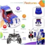 Transforming Optimus Prime RC Car: 1:14 Scale, LED Lights, High Speed (Age 6+) - Image 6