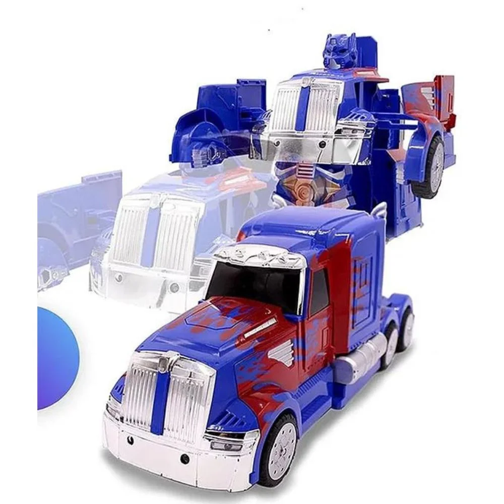 Transforming Optimus Prime RC Car: 1:14 Scale, LED Lights, High Speed (Age 6+) - Image 4