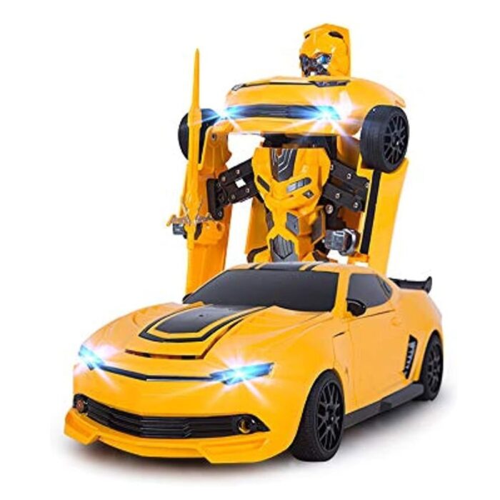 Transforming Bumblebee RC Car: 1:14 Scale, LED Lights, High Speed