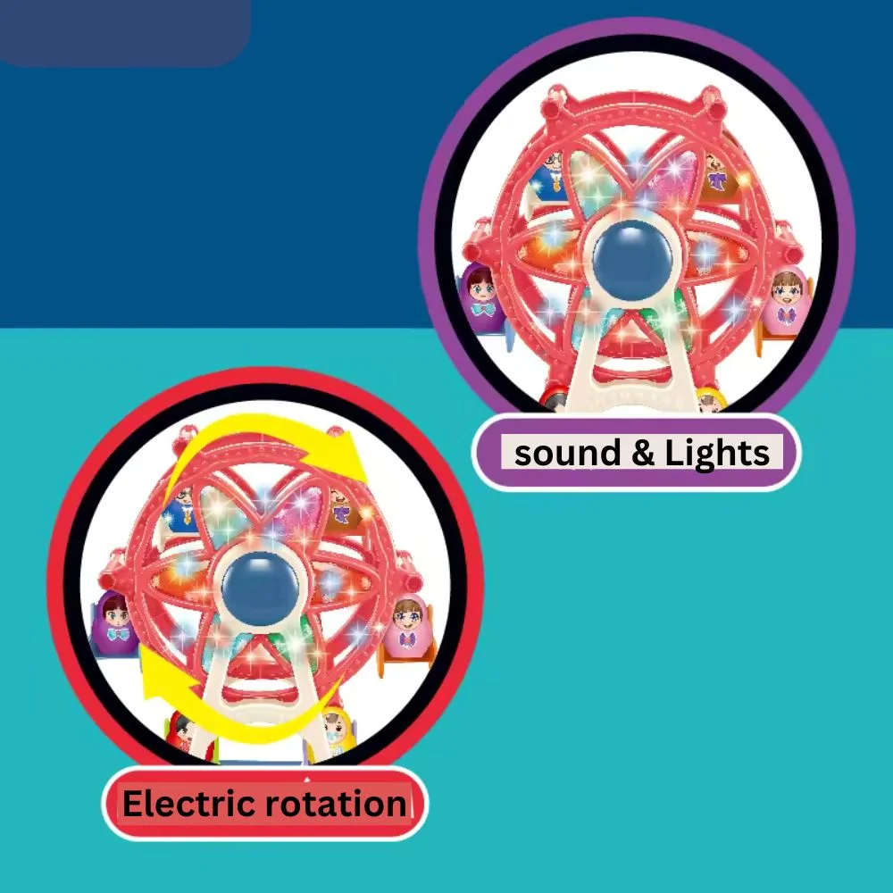 Amusement Park Toys: Rotary Airplane, Ferris Wheel, and Rotary Swing (Age 3+) - Image 3