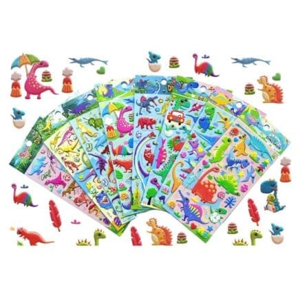 Dinosaur Stickers: 3D Puffy, 120+ Pieces: Creative Stickers for Kids