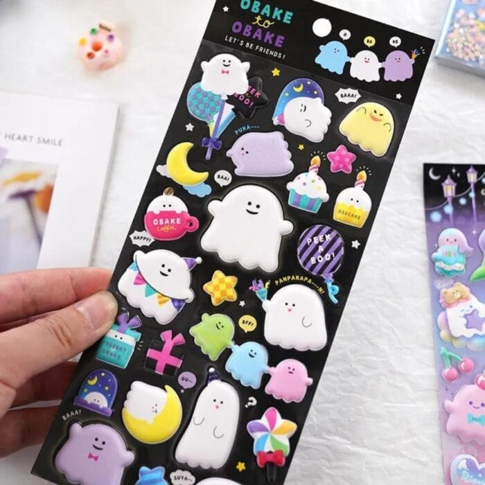 3D Puffy Stickers: Unicorn, Teddy Bear, and More