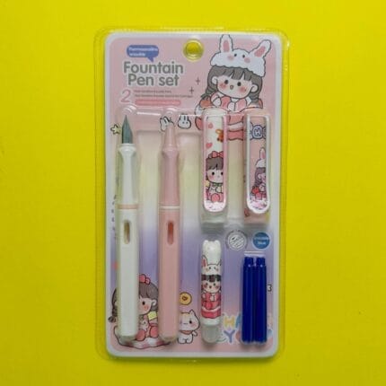 pink Fountain Pen Set for Students: Smooth Writing Experience