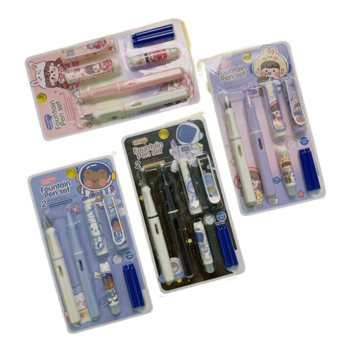 Fountain Pen Set for Students: Erasable and Colorful