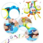 Kids Drum Set with Lights, Sounds, and Microphone (Age 4+) - Image 4