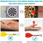 Magnetic Dart Board Game for Kids | Double Sided Safe Dart Board | 12 / 15 / 17 Inch Options | Age 5+ - Image 8