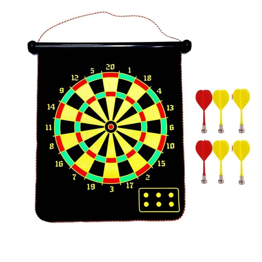 Buy Magnetic Dart Board Game for Kids in India | Double Sided Safe Dart Board (12–17 Inch) | Shopbefikar