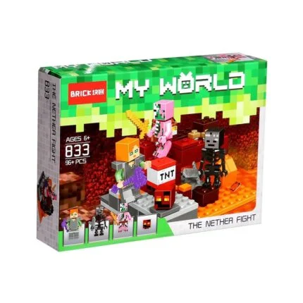 High-Quality Interlocking Blocks: Build Your Own Minecraft World the nether fight