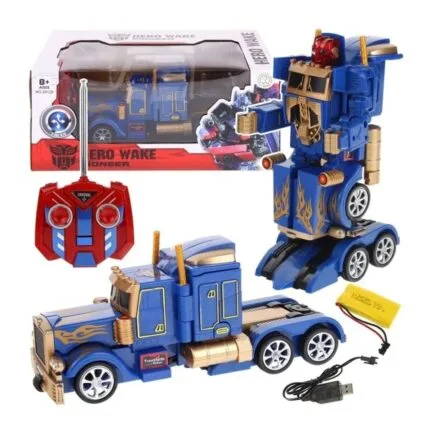 Optimus Prime RC Transformer Robot Truck Toy | Remote Control Transforming Car with Lights & Sound | Kids Toy 8+ | Shopbefikar India