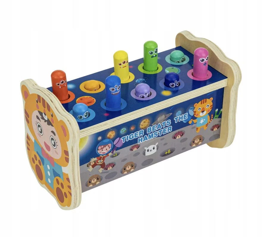 Wooden Pounding Bench Hammering Toy For Toddlers - Image 2