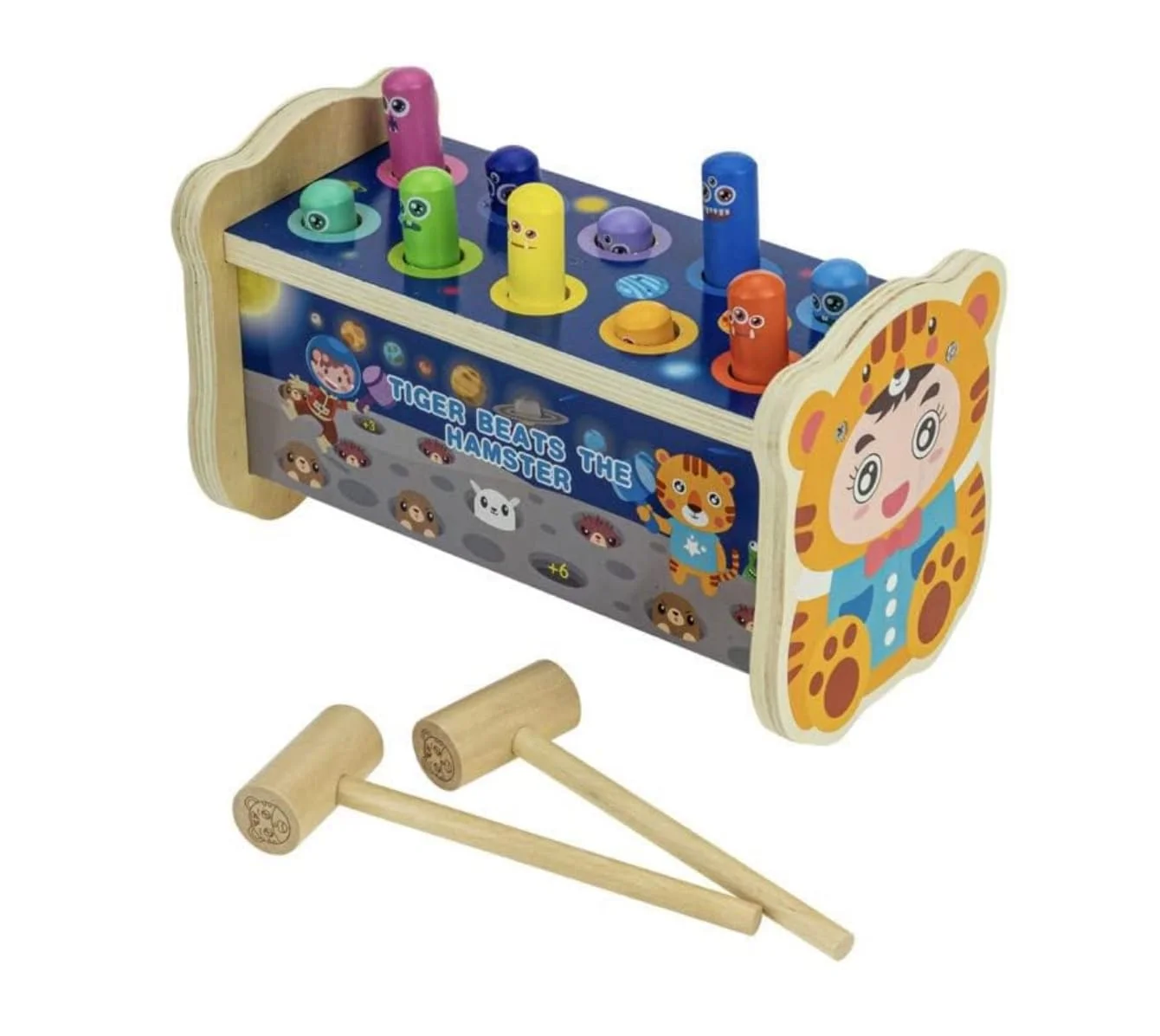 Wooden Pounding Bench Hammering Toy For Toddlers - Image 3
