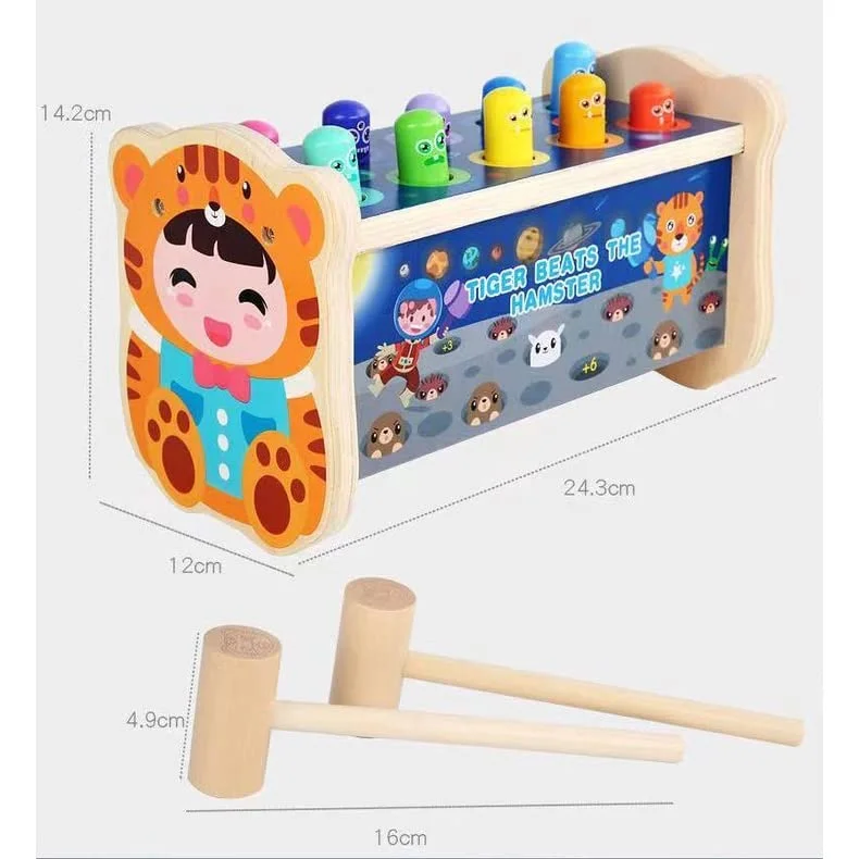 Wooden Pounding Bench Hammering Toy For Toddlers - Image 6