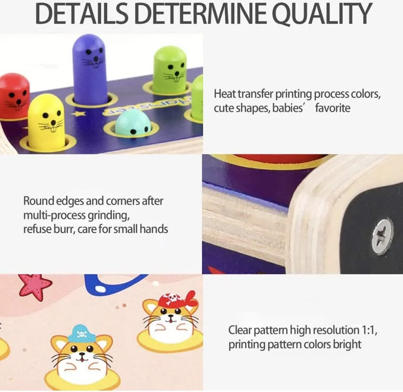 Wooden Pounding Bench Hammering Toy For Toddlers - Image 5