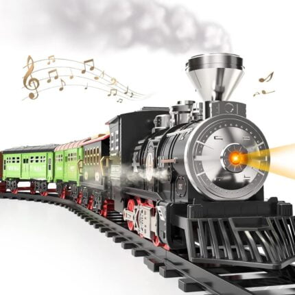 Shopbefikar Big Size Electric Steam Train Set: Vintage Black & Silver