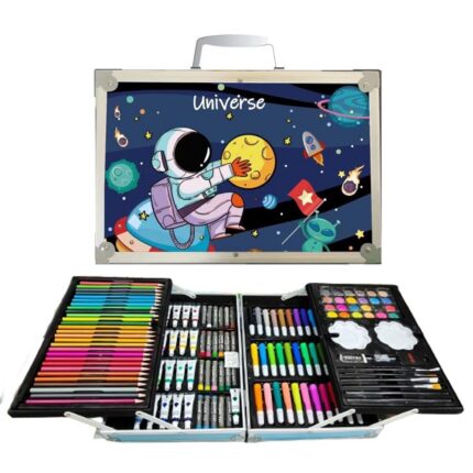 Deluxe Art Set Colouring Kit : 145-Piece Aluminum Case space theme