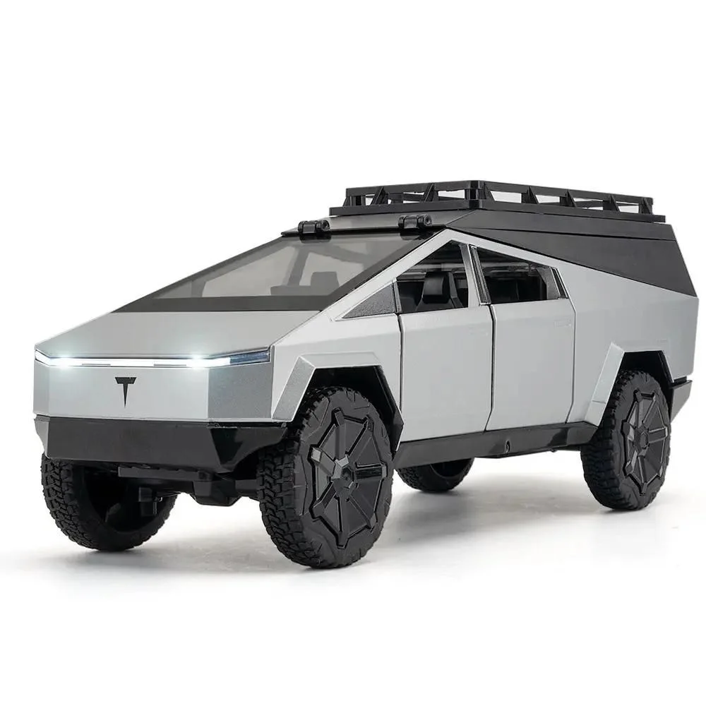 tesla cyber truck campor diecast model car (3) Tesla Cybertruck Camper Van: 1:24 Scale Diecast
