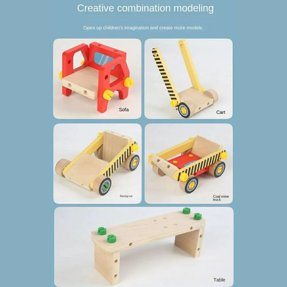 Wooden Nut Truck Toy : Disassemble, Assemble, and Play (Age 3+) - Image 9