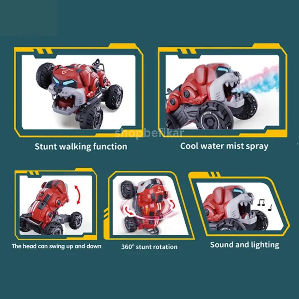 Bulldog Stunt Spray RC Car | 360° Rotating RC Toy with Lights, Sounds & Water Spray | Kids Remote Control Car - Image 9