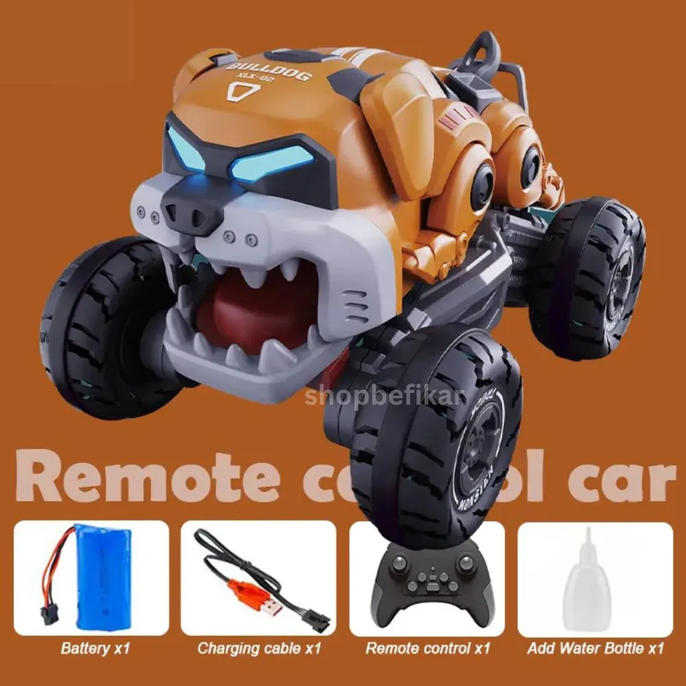 Bulldog Stunt Spray RC Car | 360° Rotating RC Toy with Lights, Sounds & Water Spray | Kids Remote Control Car - Image 3