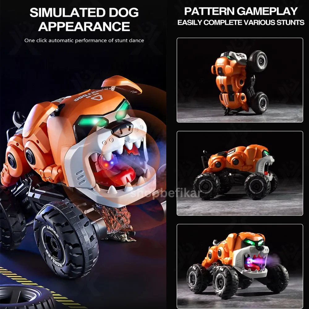 Bulldog Stunt Spray RC Car | 360° Rotating RC Toy with Lights, Sounds & Water Spray | Kids Remote Control Car - Image 6