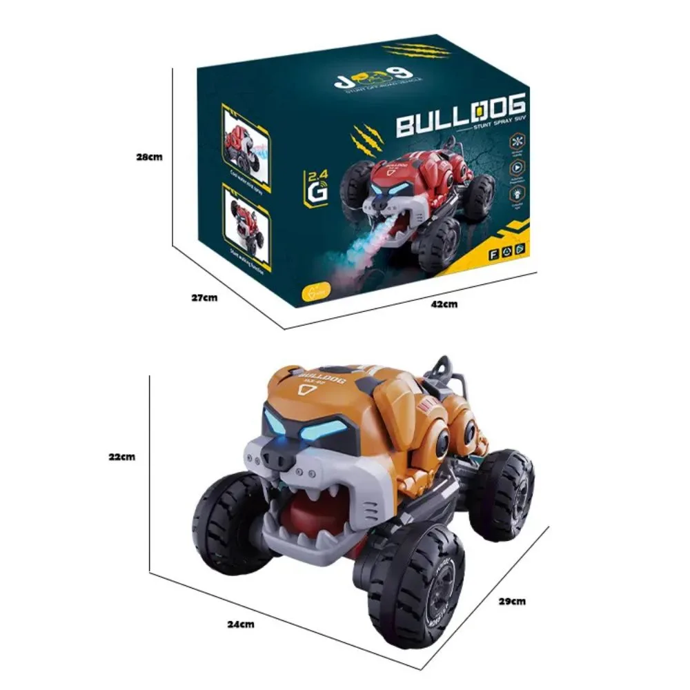 Bulldog Stunt Spray RC Car | 360° Rotating RC Toy with Lights, Sounds & Water Spray | Kids Remote Control Car - Image 4