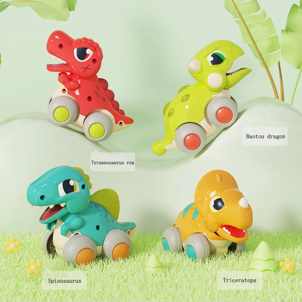 Hola Cool Run Dinosaurs 4 Pcs Pack: Unbreakable Toy For Toddler - Image 2