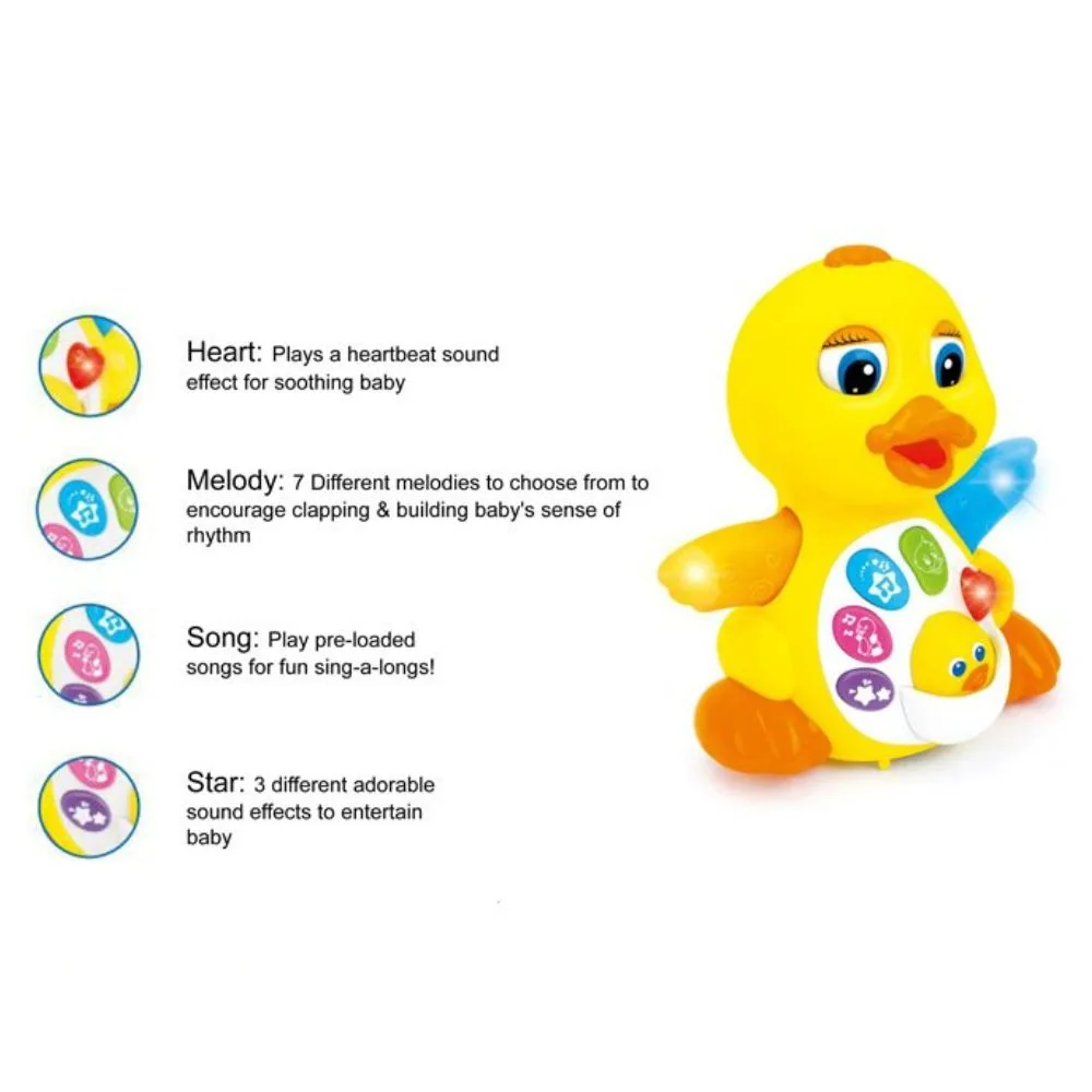 Hola Dancing Duck Toy | Musical Light-Up Moving Duck Toy for Kids - Image 4