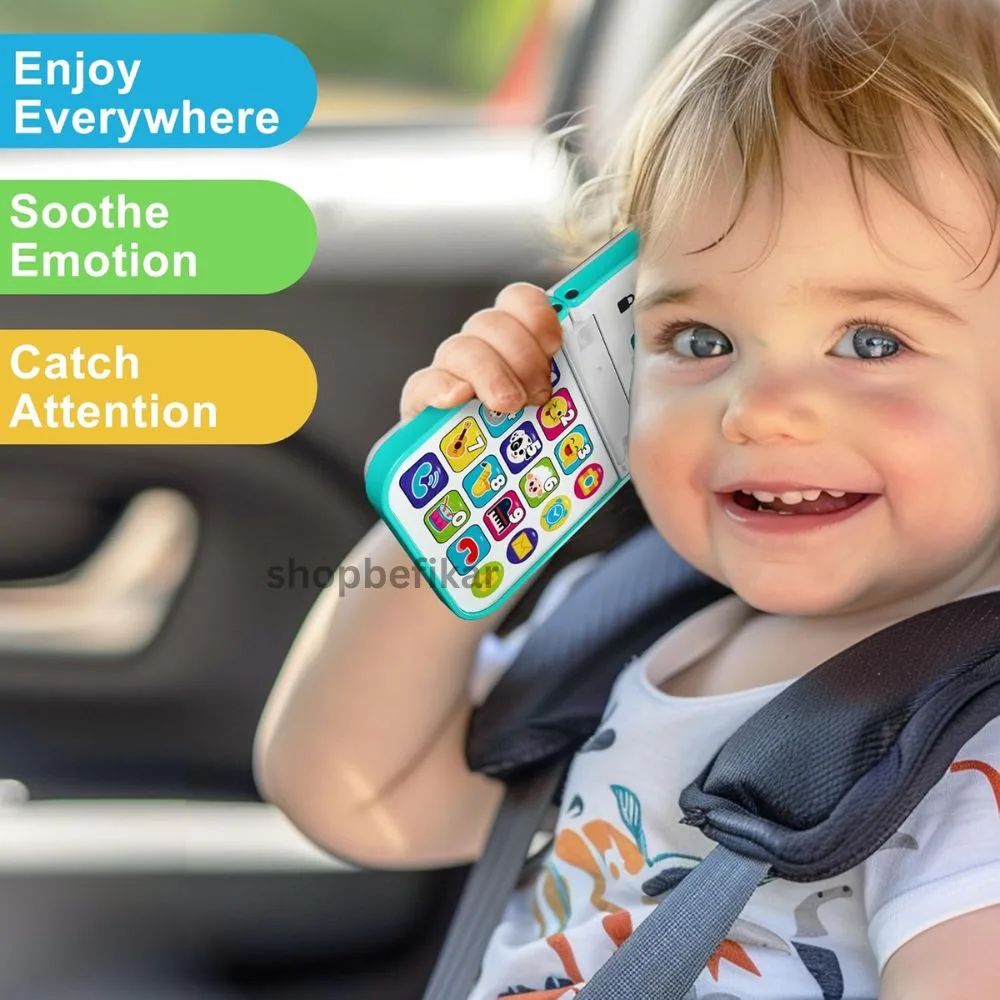 Hola Foldable & Slide Baby Phone Toy | Musical Learning Phone with Mirror, Lights & Sounds | 6–12 Months - Image 4