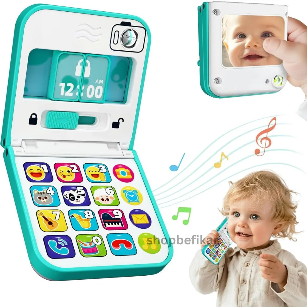 Hola Foldable & Slide Baby Phone Toy | Musical Learning Phone with Mirror, Lights & Sounds | 6–12 Months - Image 3