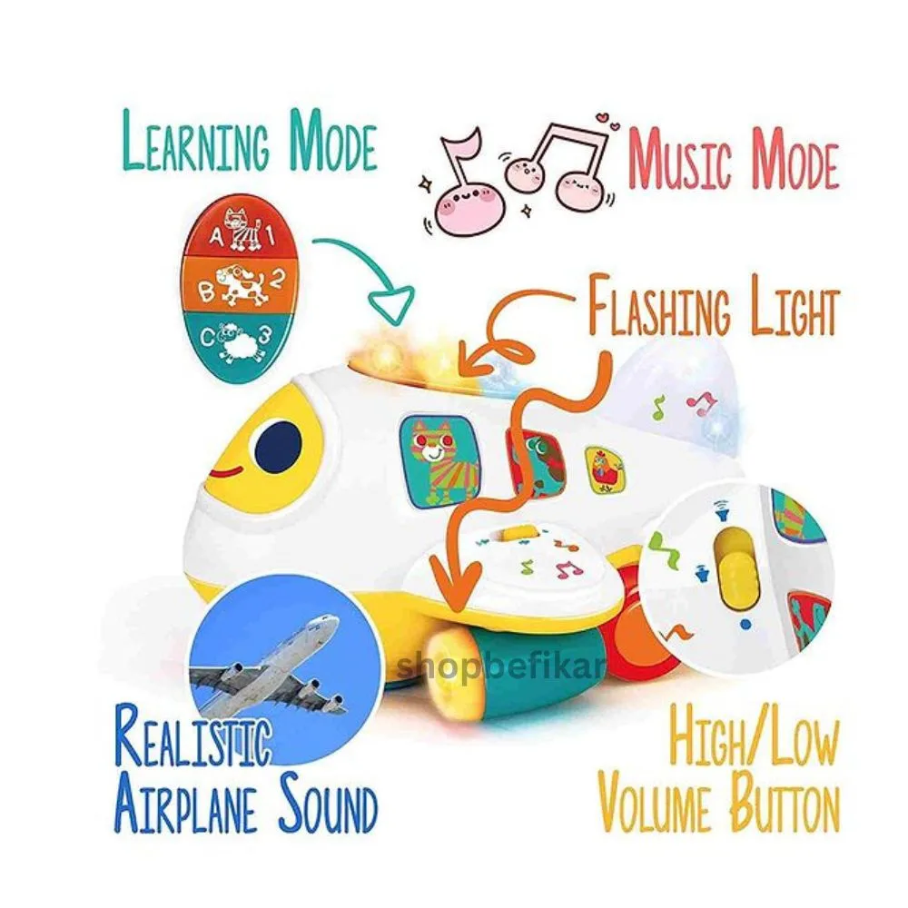 Bump 'N Go Learning Plane Toy For Toddler (Age 12M+) - Image 2