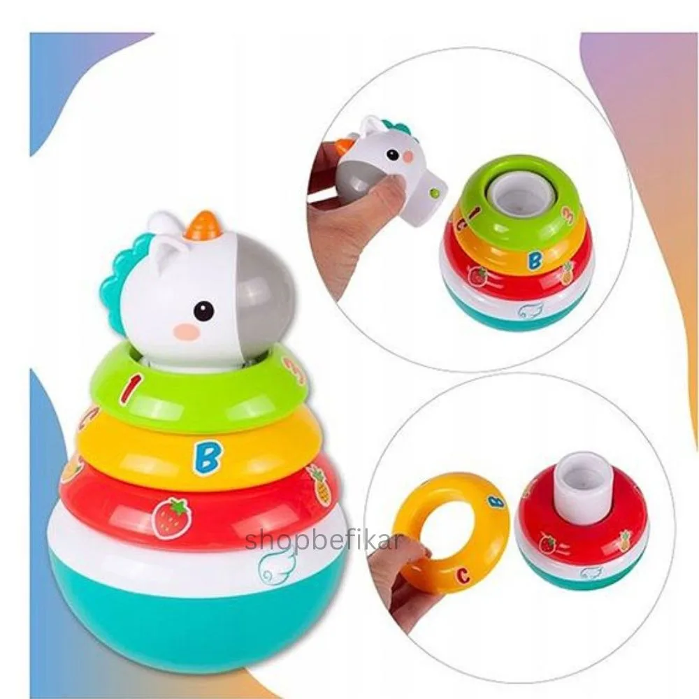 Montessori-Inspired: Roly Poly Unicorn Toy for Early Learning (Age 3M+) - Image 5