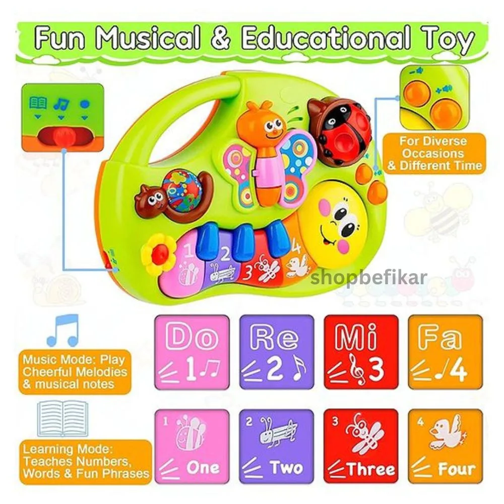 Hola Smiley Face Fun Keyboard for Toddler (Age 6M+) - Image 9
