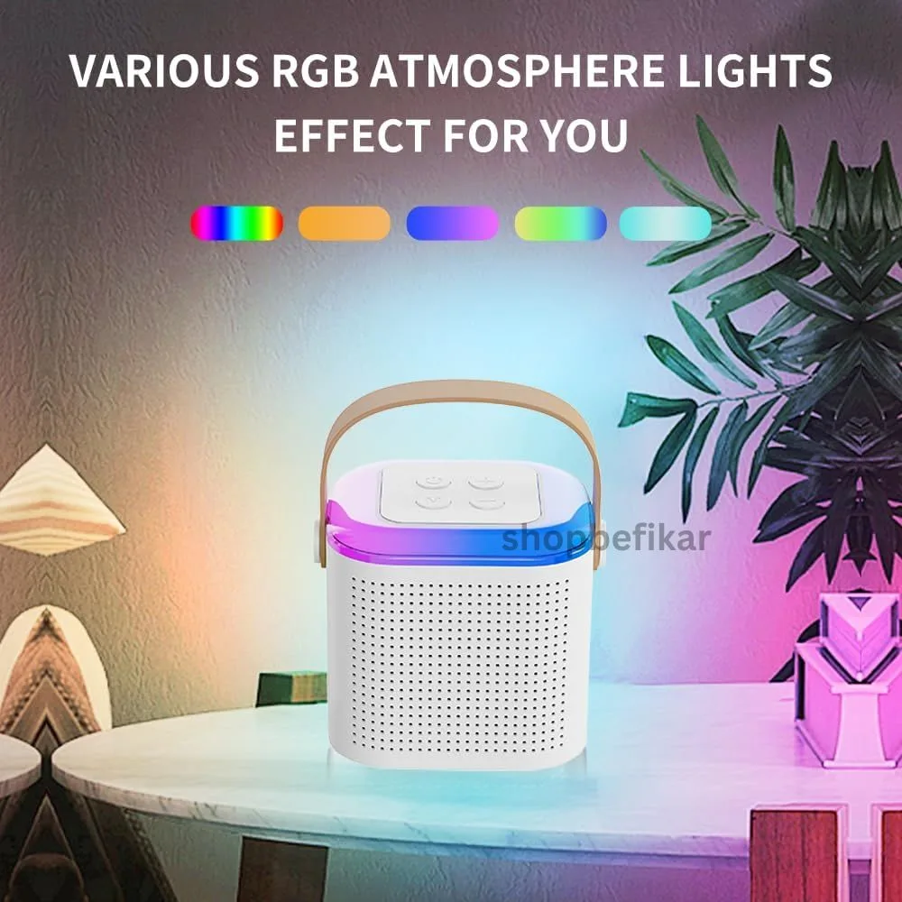 Portable Karaoke Machine for Kids: 2 Wireless Microphones and LED Lights - Image 4