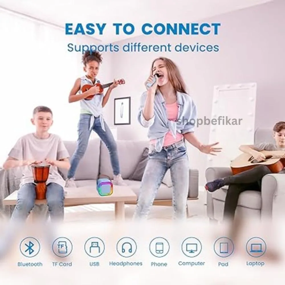 Portable Bluetooth Karaoke Speaker with Dynamic Lights - Image 3