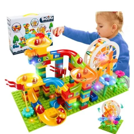 Shopbefikar Marble Run Building Blocks offer hours of entertainment and learning. With various set sizes and compatible with major brands, this toy is a perfect gift for kids. 186 pcs set