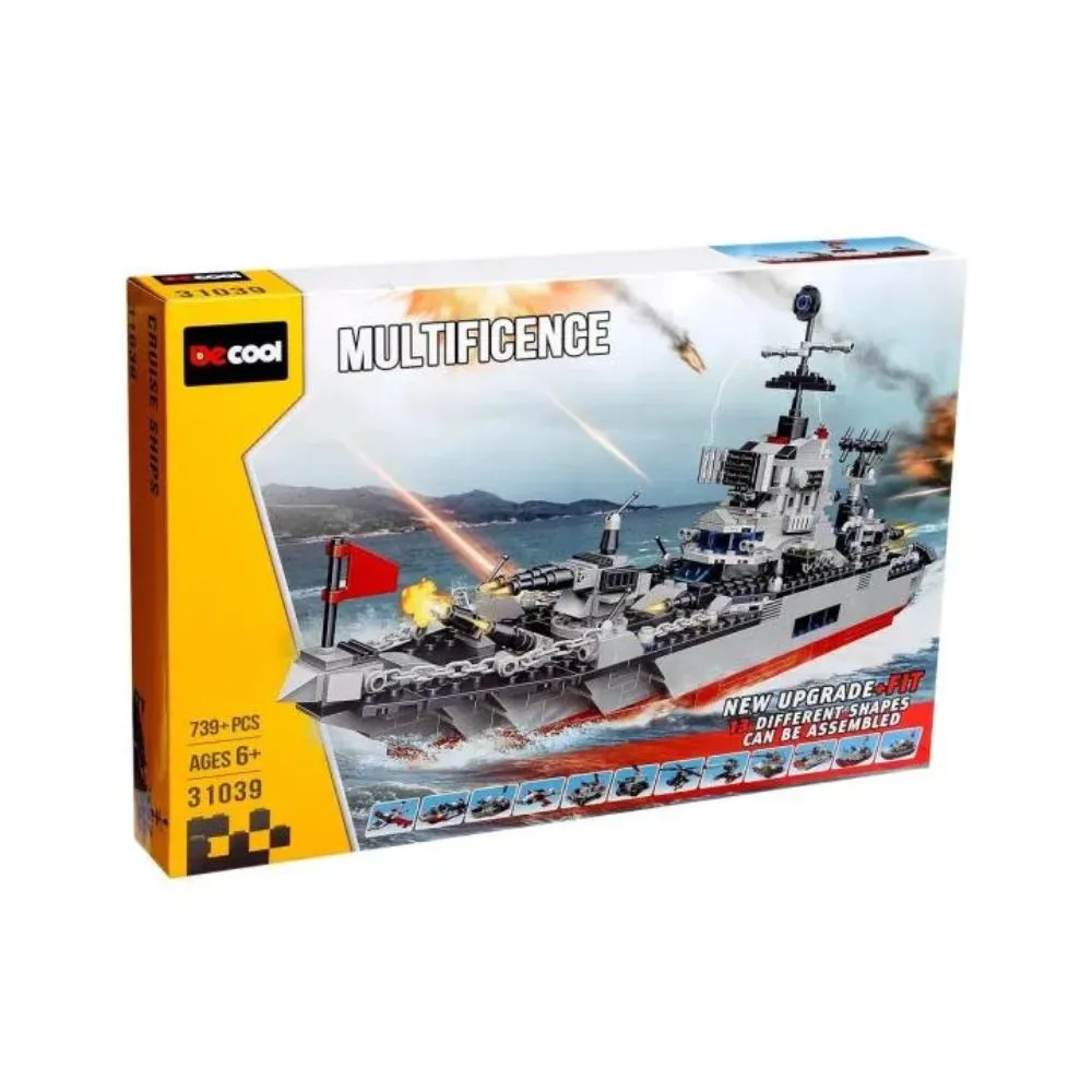 13-in-1 Military Battleship Building Blocks Set (Age 6+) - Image 6