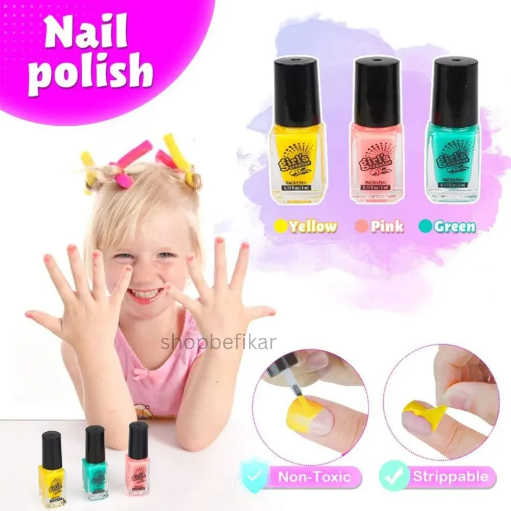 Crazy Girl Nail Glam Salon With Dryer For Pretend Play Fun (Age 3+) - Image 4