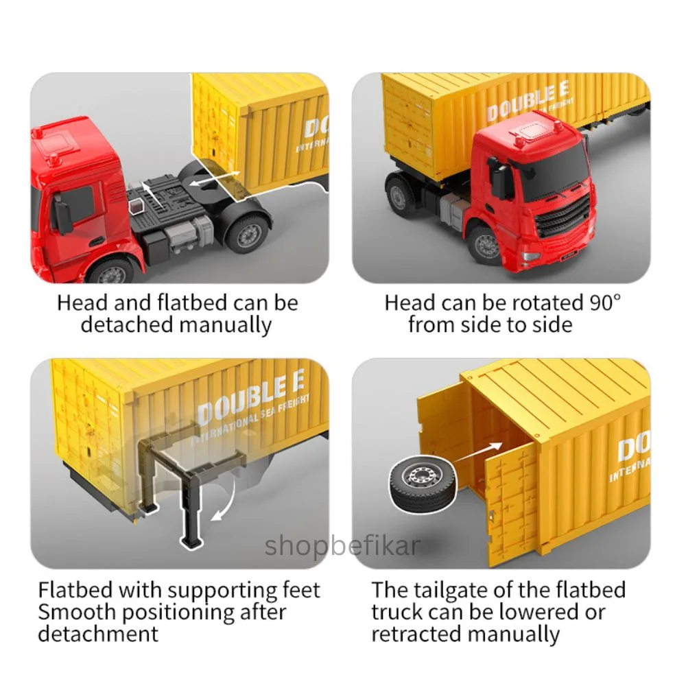 Mercedes Benz Crocs Container Truck – 1:26 Scale RC | 2.4GHz Remote Control | Lights & Sound | Ages 6+ - Image 3