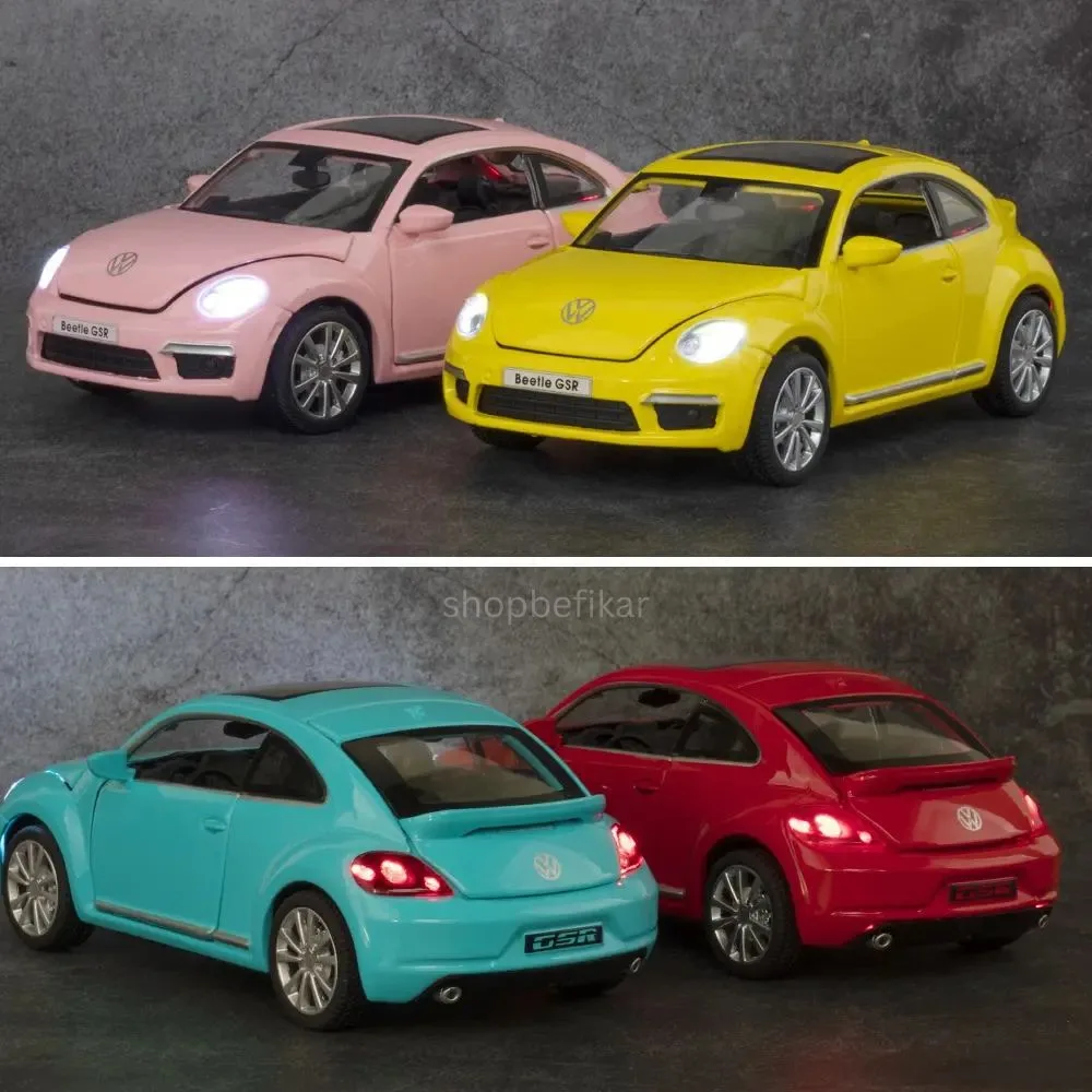 1:32 Diecast Volkswagen Beetle Toy Car - Sound, Light, & Opening Doors - Image 7