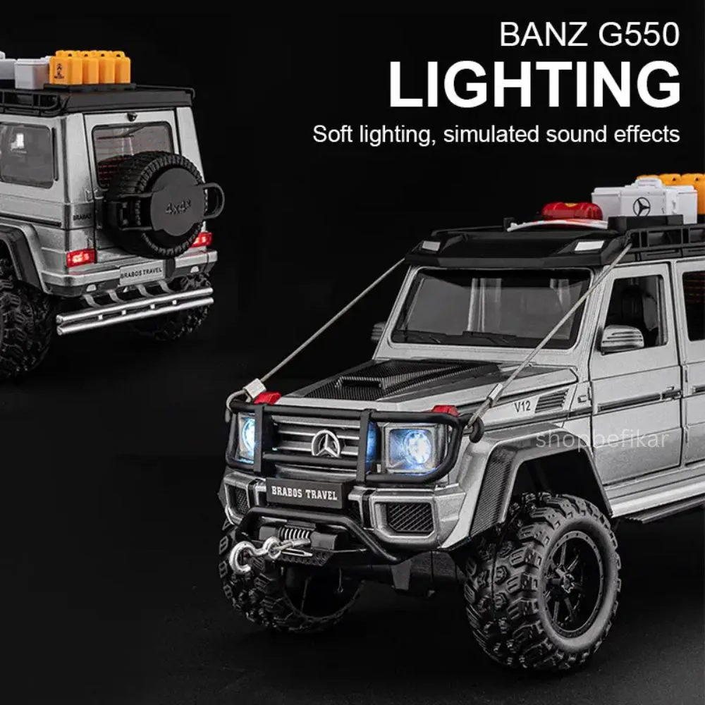 1:24 Mercedes Brabus G550 Diecast Car - Sound & Light, Pull Back, Opening Doors - Image 8