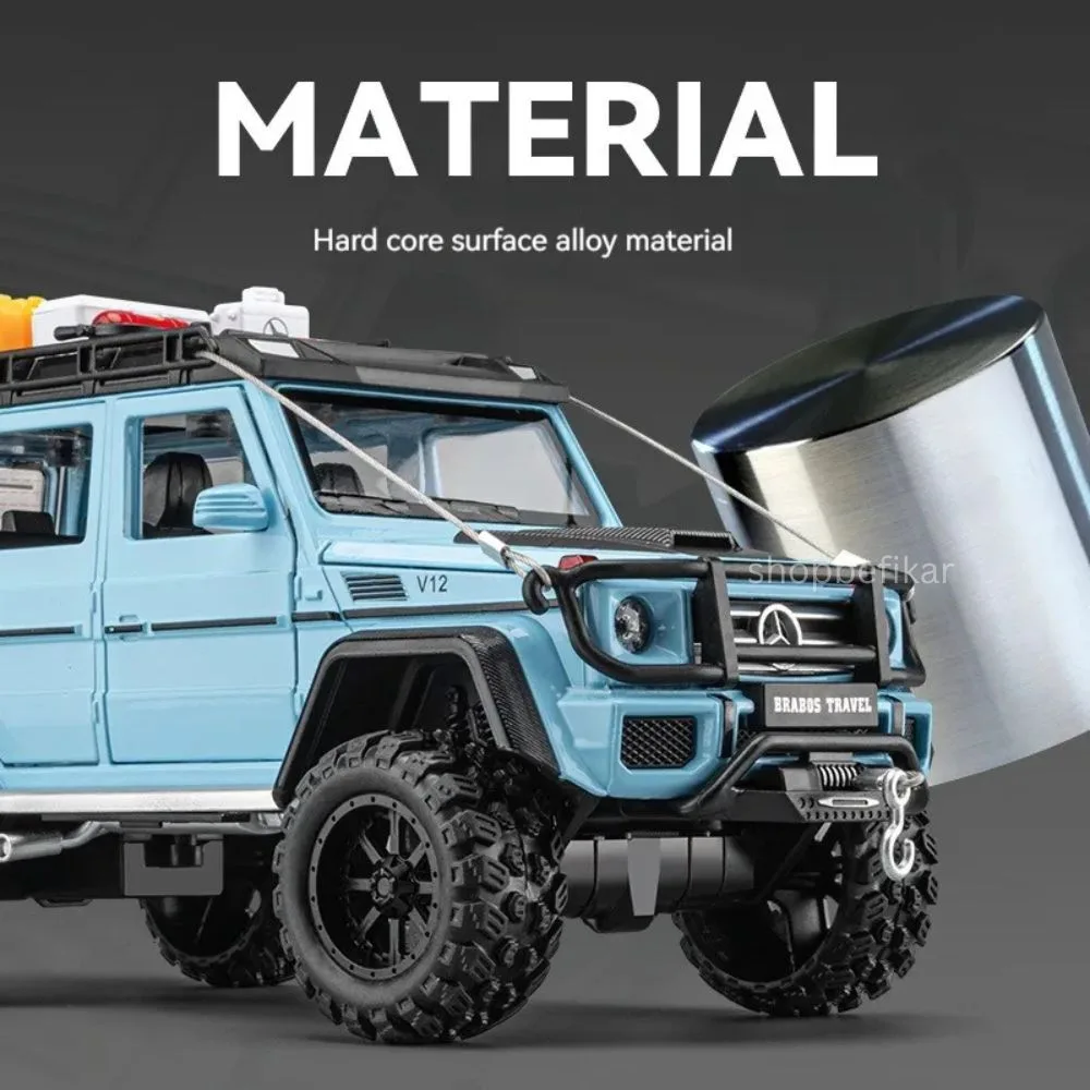 1:24 Mercedes Brabus G550 Diecast Car - Sound & Light, Pull Back, Opening Doors - Image 4