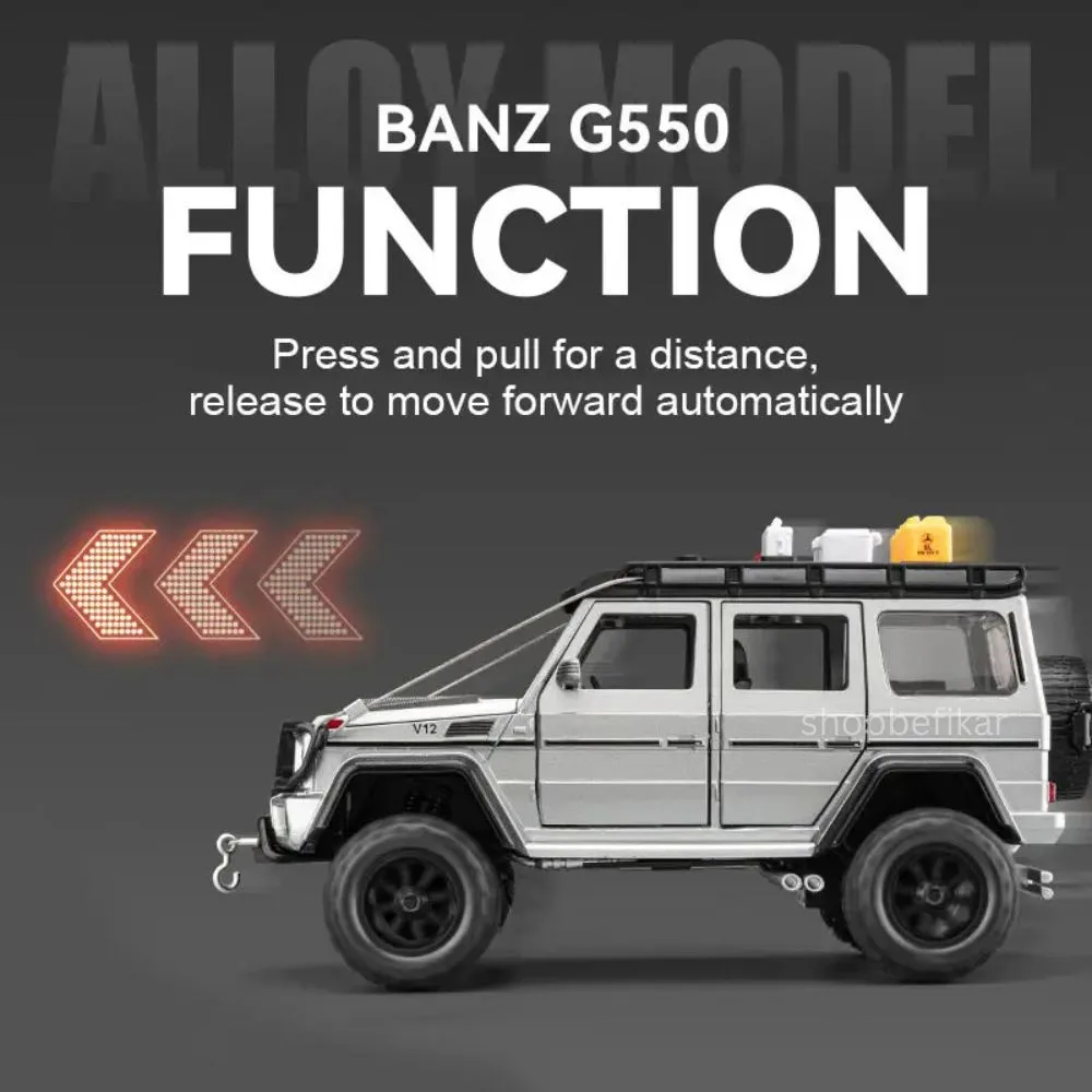 1:24 Mercedes Brabus G550 Diecast Car - Sound & Light, Pull Back, Opening Doors - Image 5