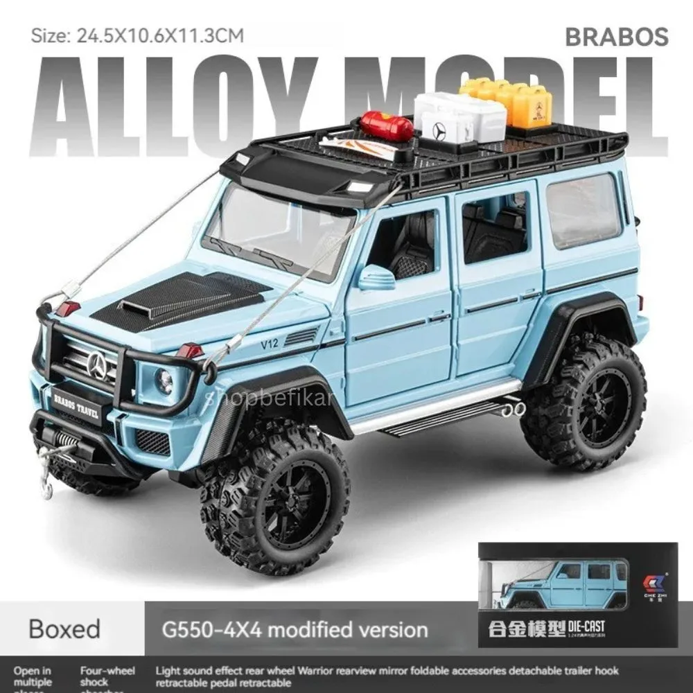 1:24 Mercedes Brabus G550 Diecast Car - Sound & Light, Pull Back, Opening Doors - Image 6