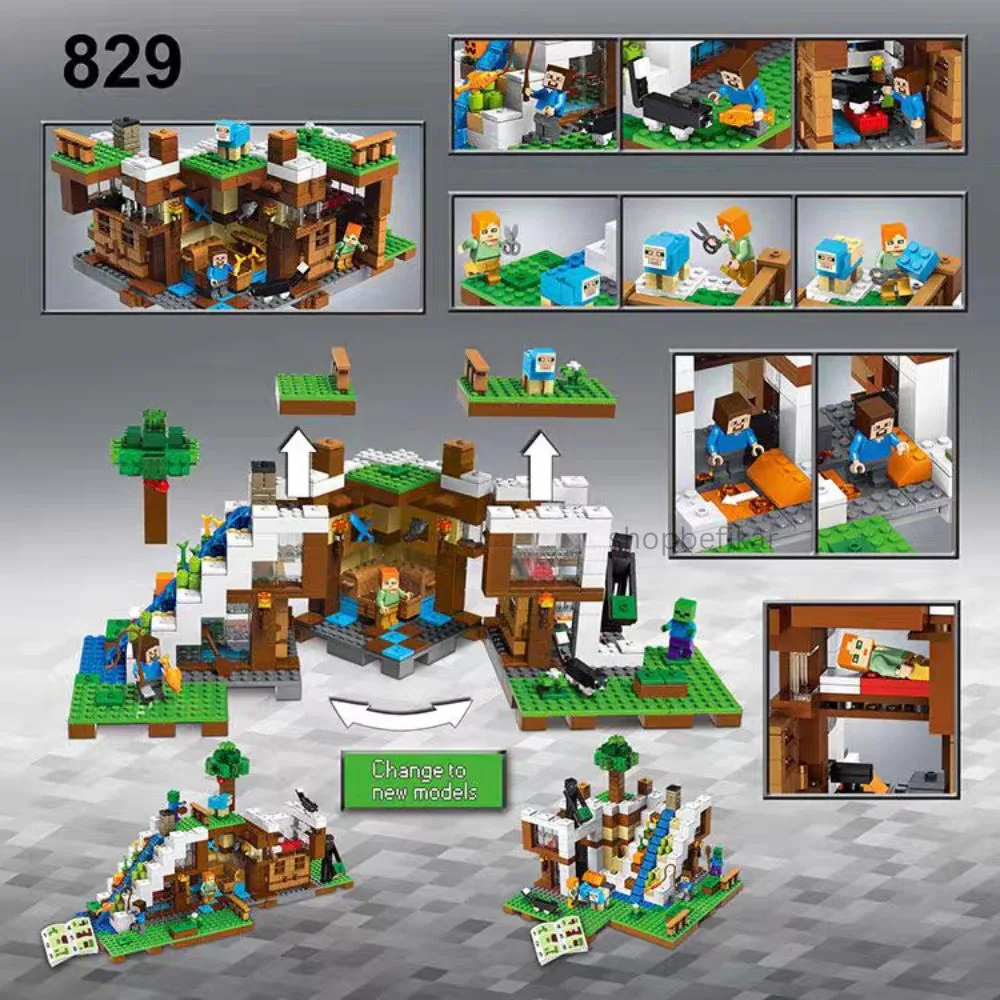My World The Waterfall Base Building Blocks | Pixel World Construction Set | 729+ PCS | Age 6+ - Image 2