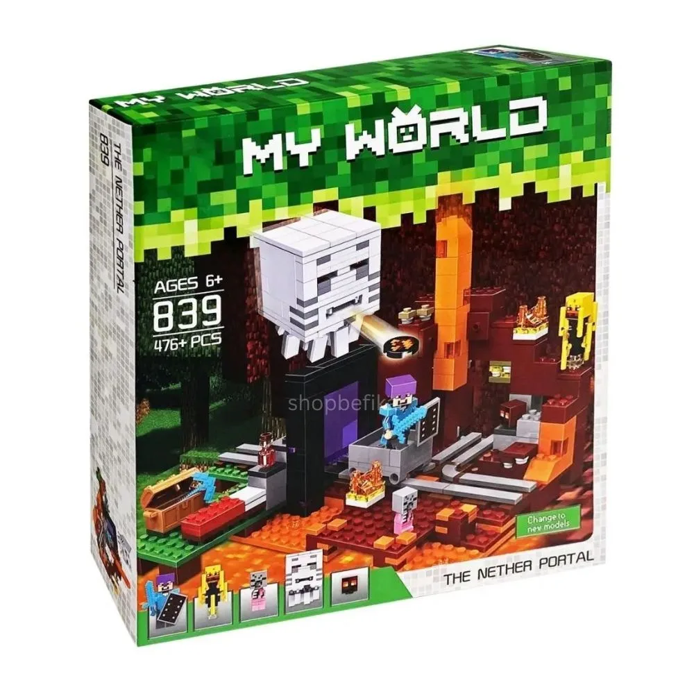 My World Nether Portal 476 PCS Building Blocks | Kids & Adults Creative Toy | Shopbefikar